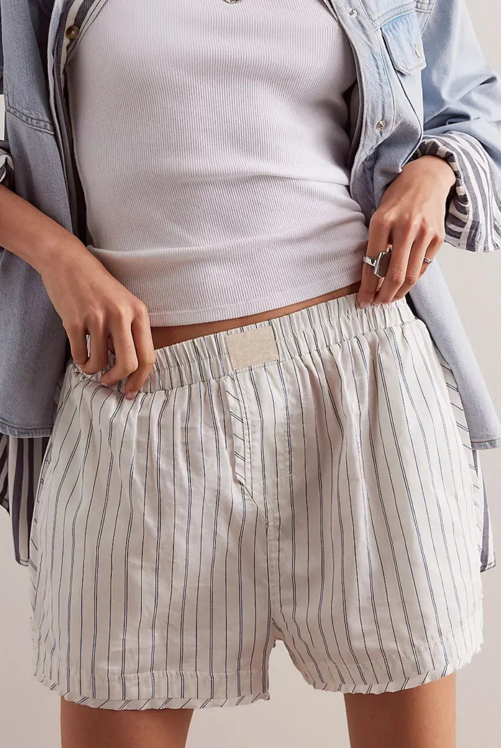 Striped Elastic Waist Shorts-Krush Kandy, Women's Online Fashion Boutique Located in Phoenix, Arizona (Scottsdale Area)