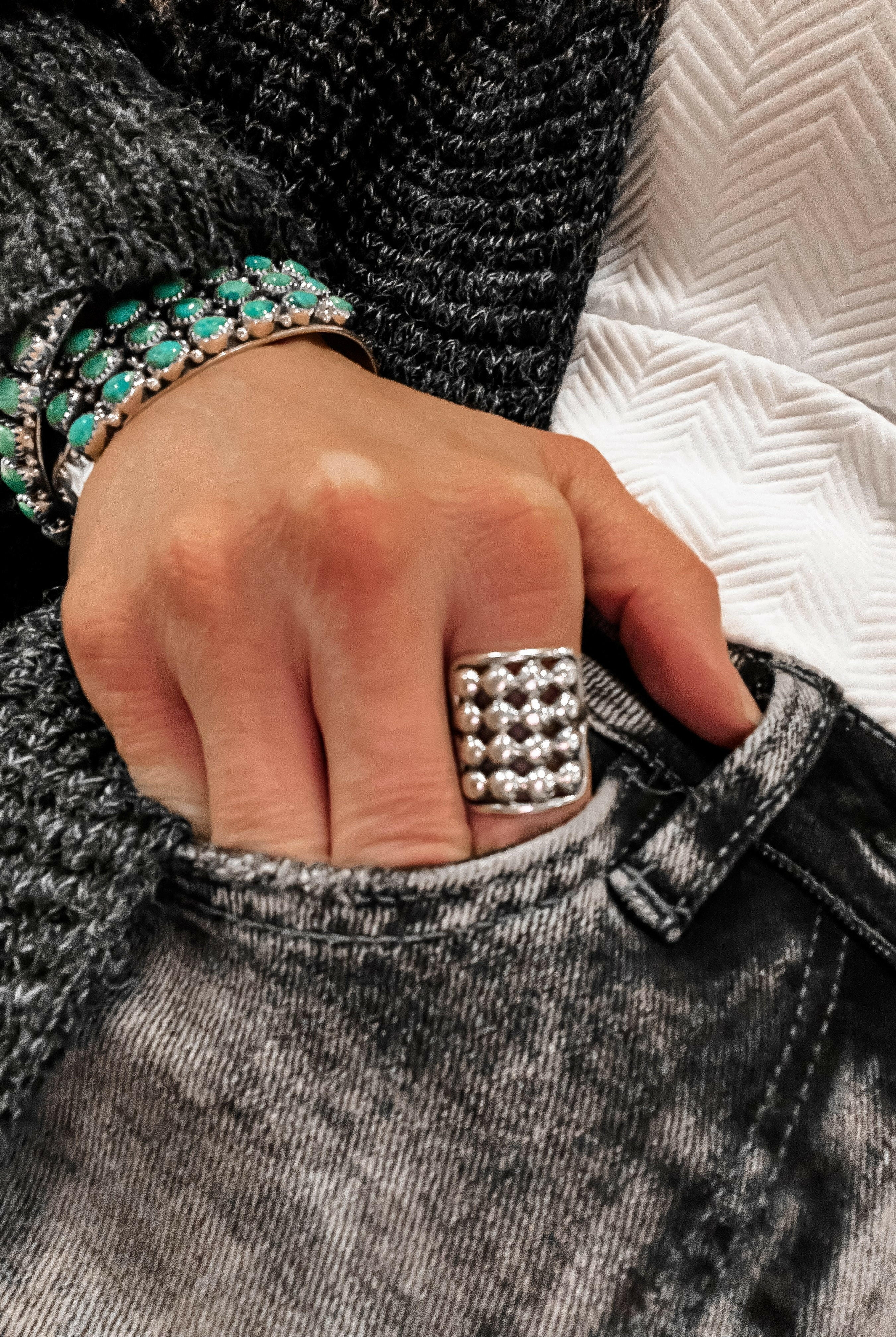 Sterling Silver Ball Stud Ring MADE TO ORDER-Statement Rings-Krush Kandy, Women's Online Fashion Boutique Located in Phoenix, Arizona (Scottsdale Area)