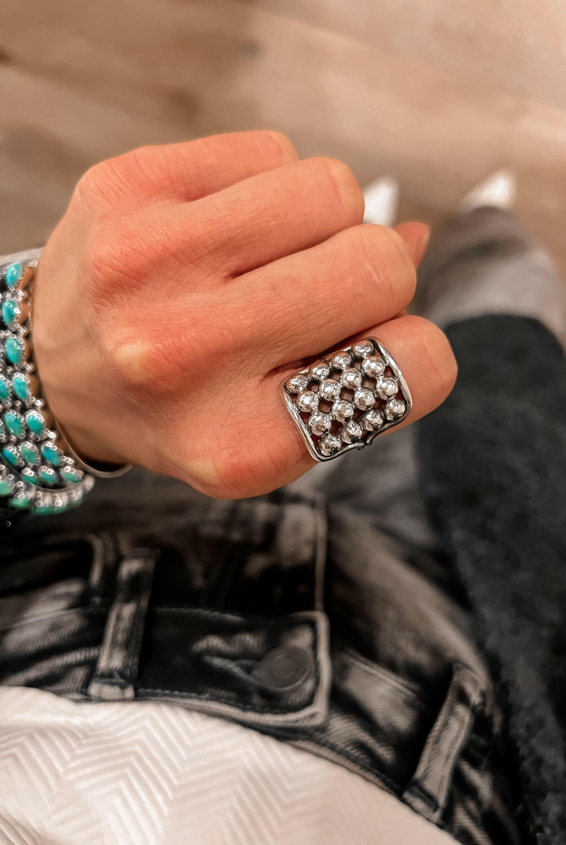 Sterling Silver Ball Stud Ring MADE TO ORDER-Statement Rings-Krush Kandy, Women's Online Fashion Boutique Located in Phoenix, Arizona (Scottsdale Area)