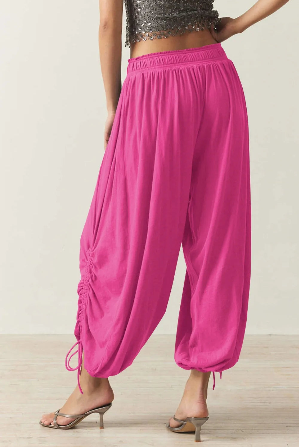 Drawstring Ruched Pants-Krush Kandy, Women's Online Fashion Boutique Located in Phoenix, Arizona (Scottsdale Area)
