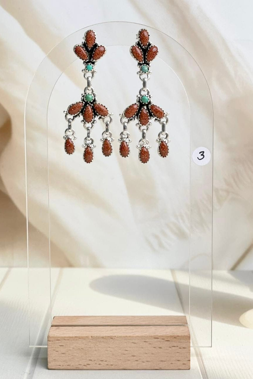Boho Stone Fringe Drop Dangle Earrings-Earrings-Krush Kandy, Women's Online Fashion Boutique Located in Phoenix, Arizona (Scottsdale Area)