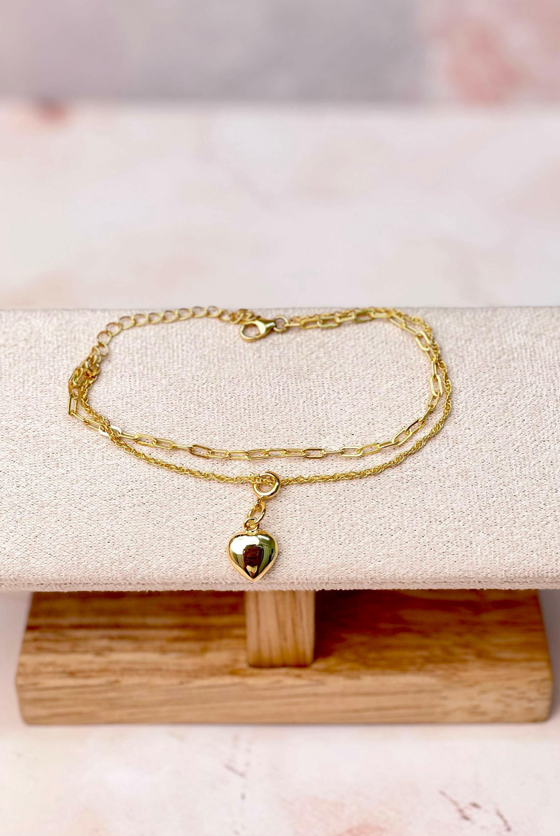 Krush Exclusive Gold Two Chain Bracelet-Bracelets-Krush Kandy, Women's Online Fashion Boutique Located in Phoenix, Arizona (Scottsdale Area)