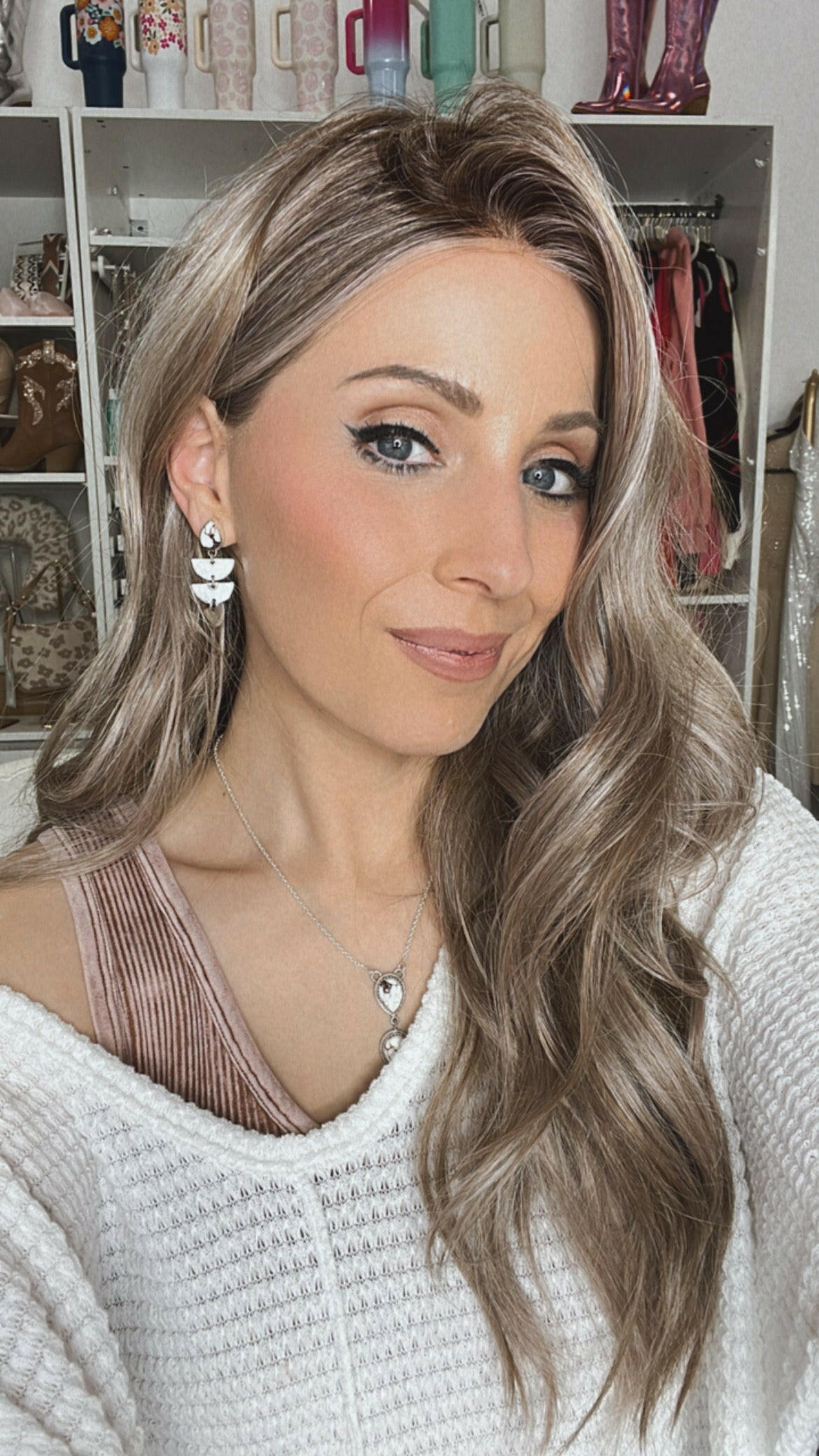 Paradise Oasis Stone Earrings-Drop Earrings-Krush Kandy, Women's Online Fashion Boutique Located in Phoenix, Arizona (Scottsdale Area)