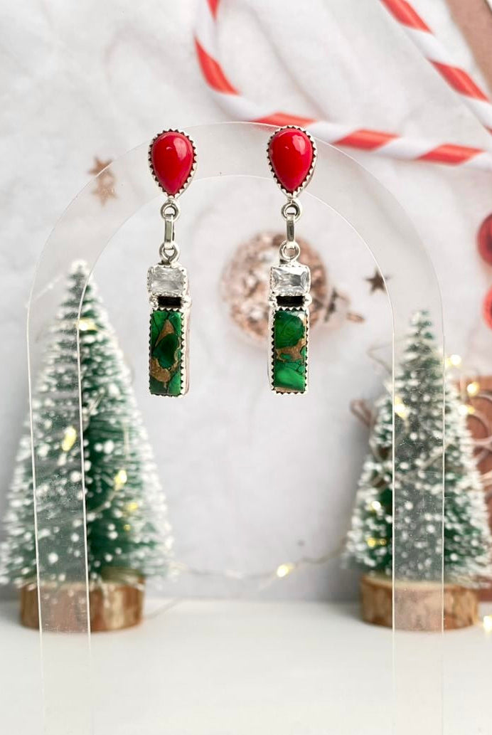 Christmas in Kandyland Bar Drop Studs-Earrings-Krush Kandy, Women's Online Fashion Boutique Located in Phoenix, Arizona (Scottsdale Area)