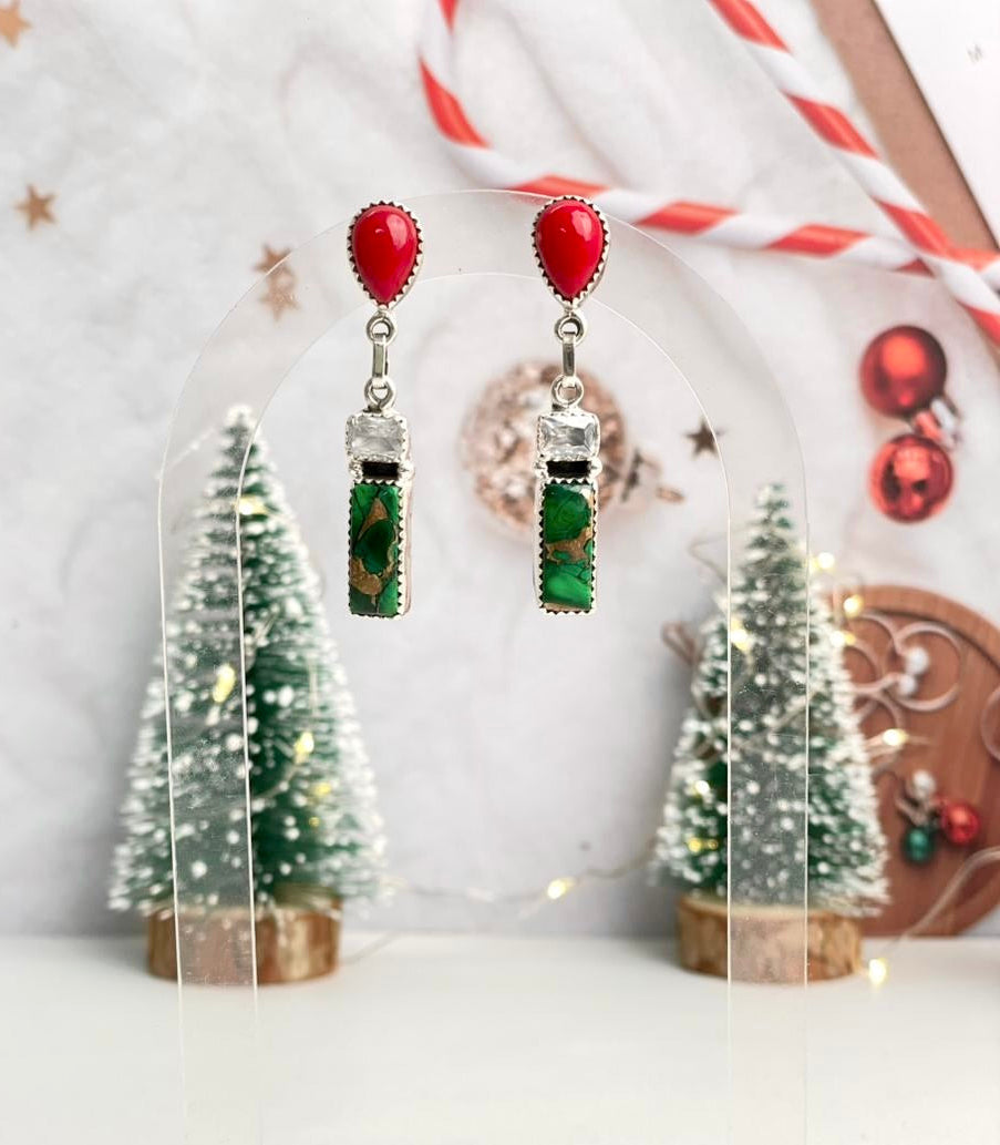 Christmas in Kandyland Bar Drop Studs-Earrings-Krush Kandy, Women's Online Fashion Boutique Located in Phoenix, Arizona (Scottsdale Area)