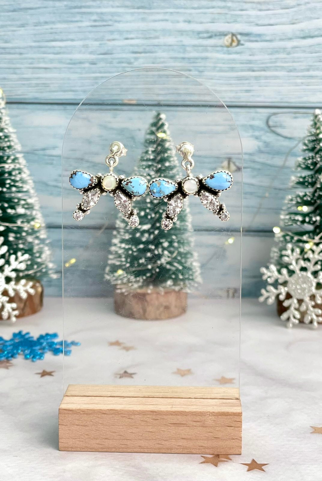 Winter Frost Bow Studs-Earrings-Krush Kandy, Women's Online Fashion Boutique Located in Phoenix, Arizona (Scottsdale Area)