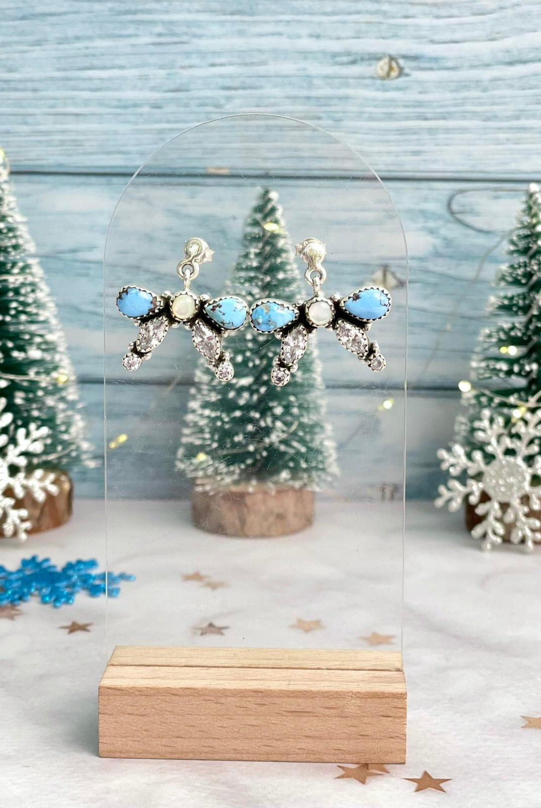 Winter Frost Bow Studs-Earrings-Krush Kandy, Women's Online Fashion Boutique Located in Phoenix, Arizona (Scottsdale Area)