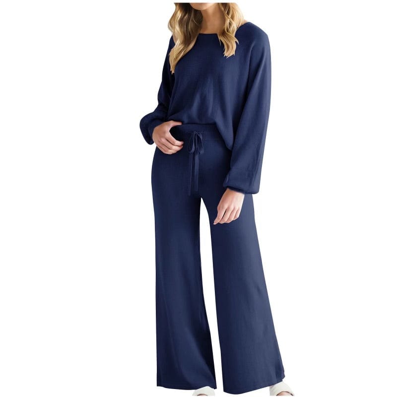 LUXE Soft Long Sleeve & Wide Leg Pant Lounge Set-Pants-Krush Kandy, Women's Online Fashion Boutique Located in Phoenix, Arizona (Scottsdale Area)