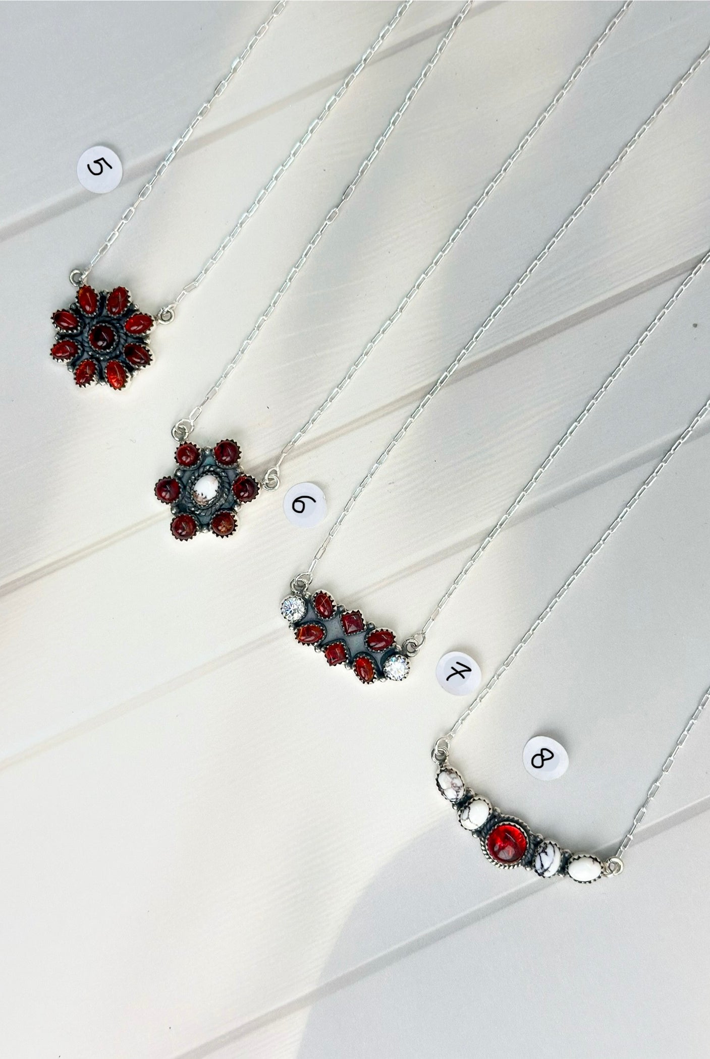 Amber, Turquoise & Crystal Dainty Necklaces-Necklaces-Krush Kandy, Women's Online Fashion Boutique Located in Phoenix, Arizona (Scottsdale Area)