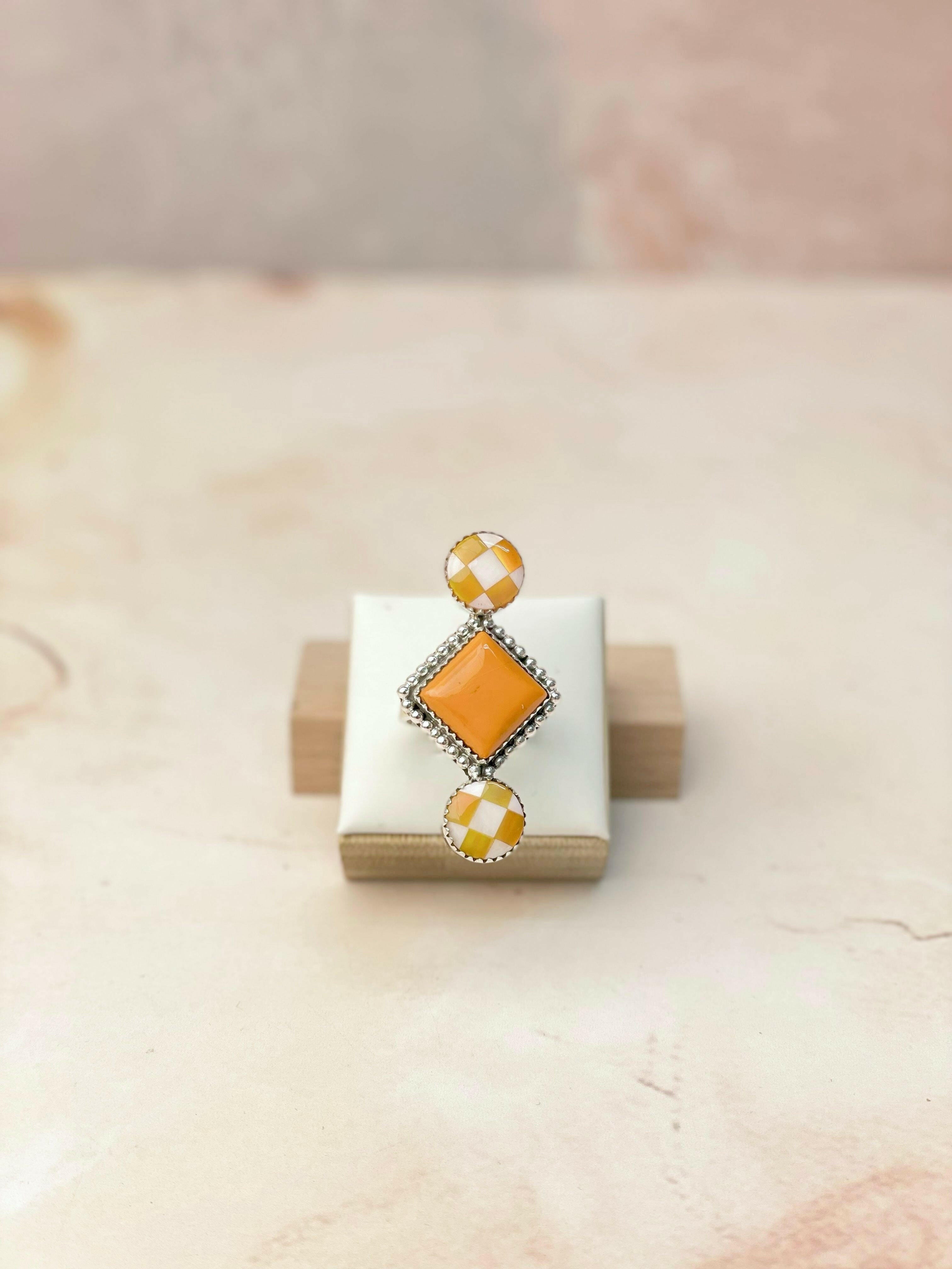Rosarita Orange Kandy Ring-Rings-Krush Kandy, Women's Online Fashion Boutique Located in Phoenix, Arizona (Scottsdale Area)