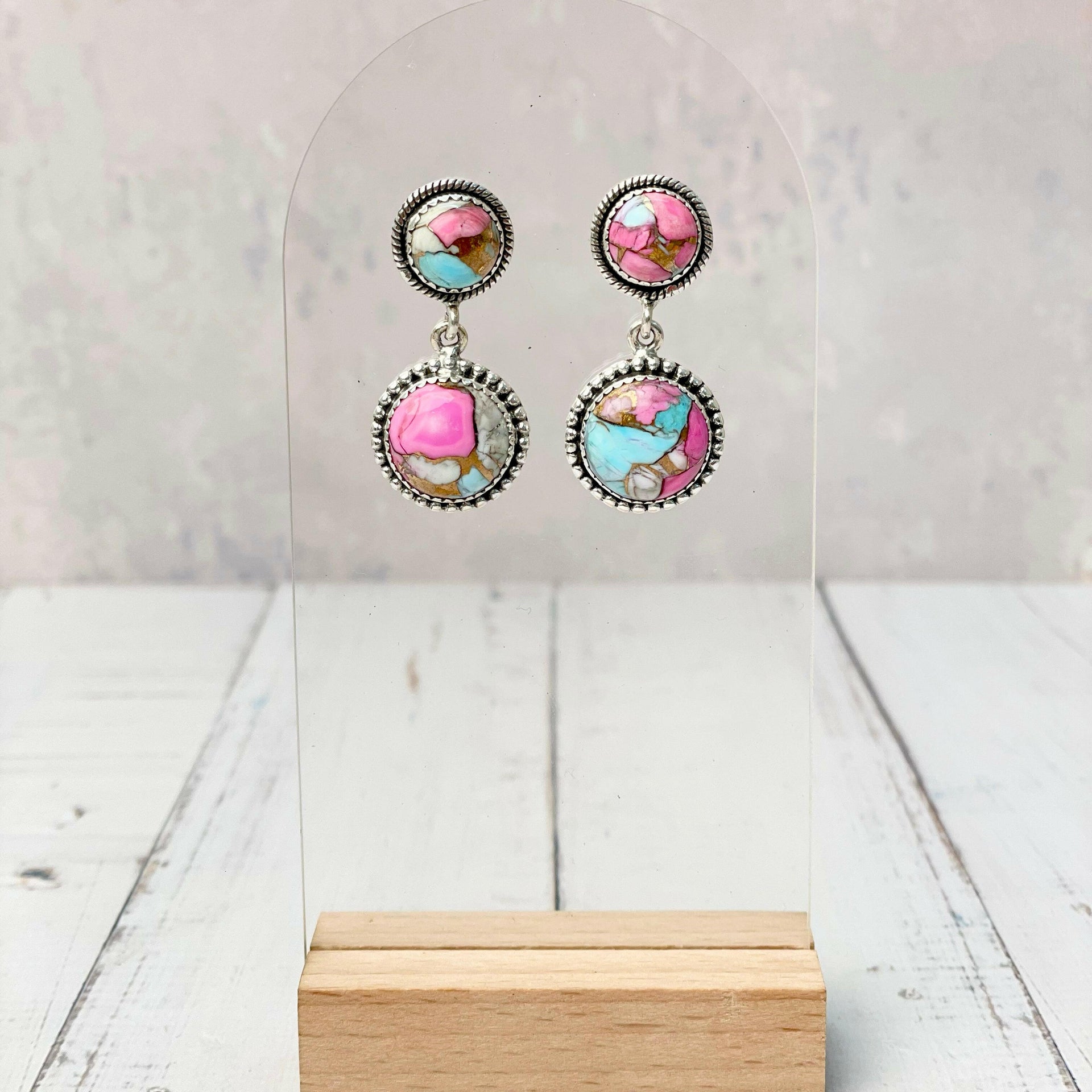 Cotton Kandy Drops Stone Earrings-Earrings-Krush Kandy, Women's Online Fashion Boutique Located in Phoenix, Arizona (Scottsdale Area)