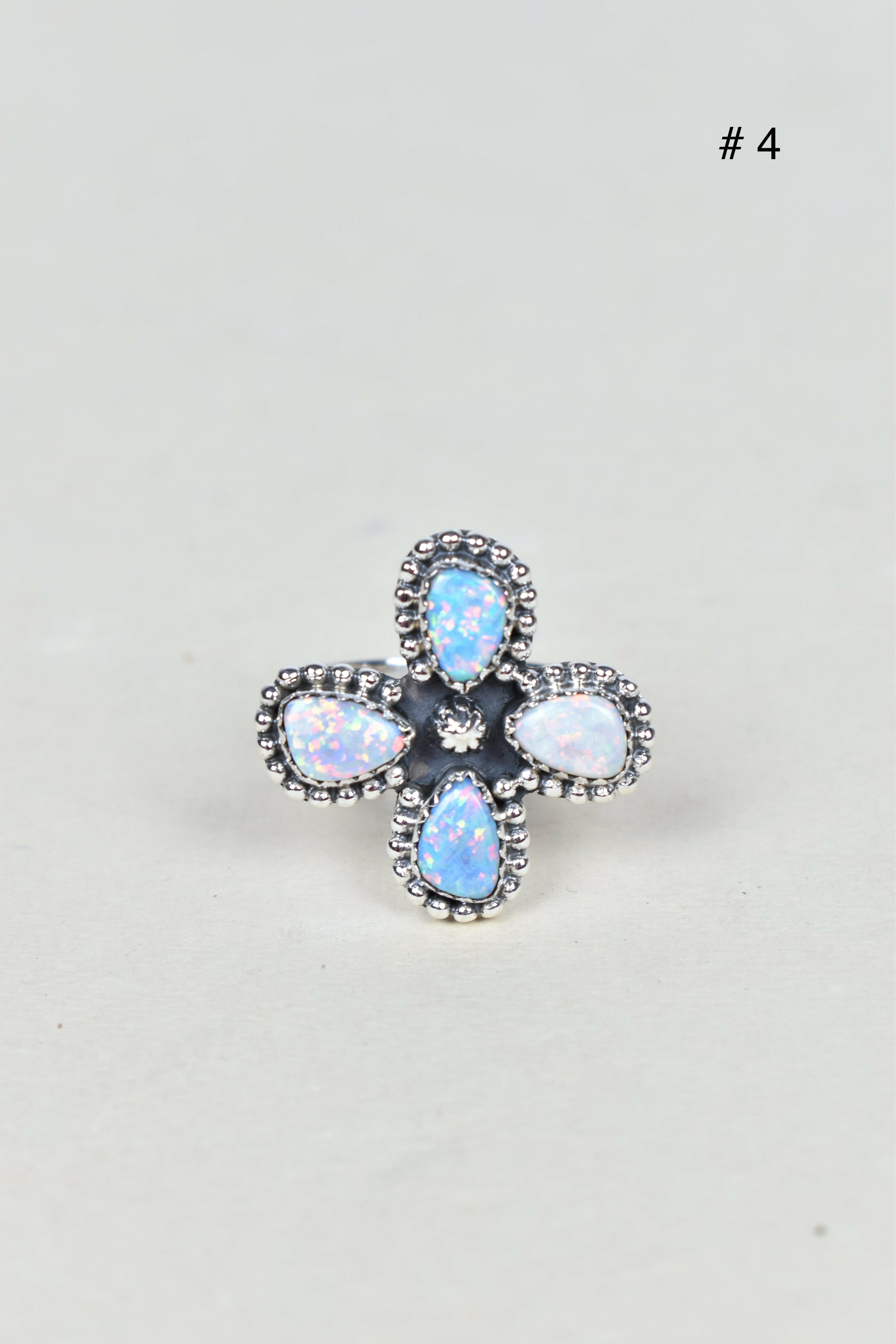 4 Leaf Cluster Ring-Cluster Rings-Krush Kandy, Women's Online Fashion Boutique Located in Phoenix, Arizona (Scottsdale Area)