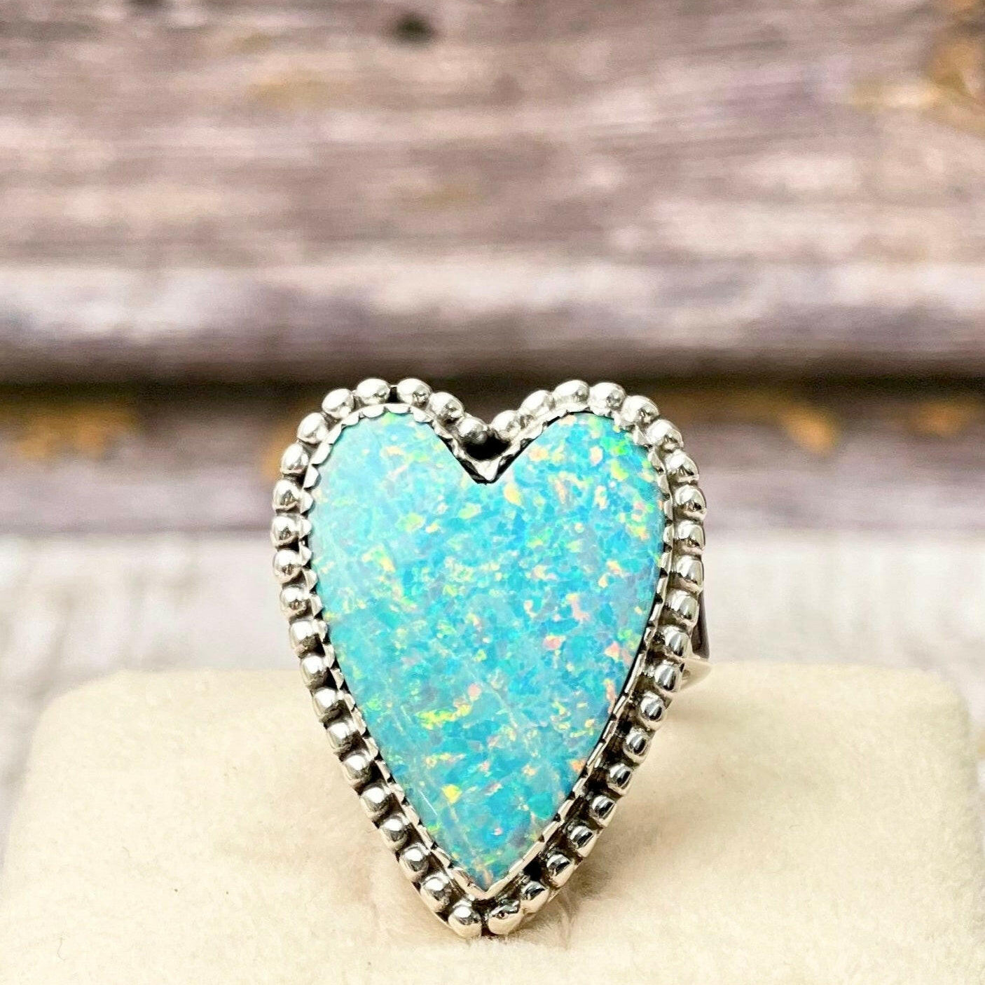 Long Heart Sterling Silver Ring-Statement Rings-Krush Kandy, Women's Online Fashion Boutique Located in Phoenix, Arizona (Scottsdale Area)