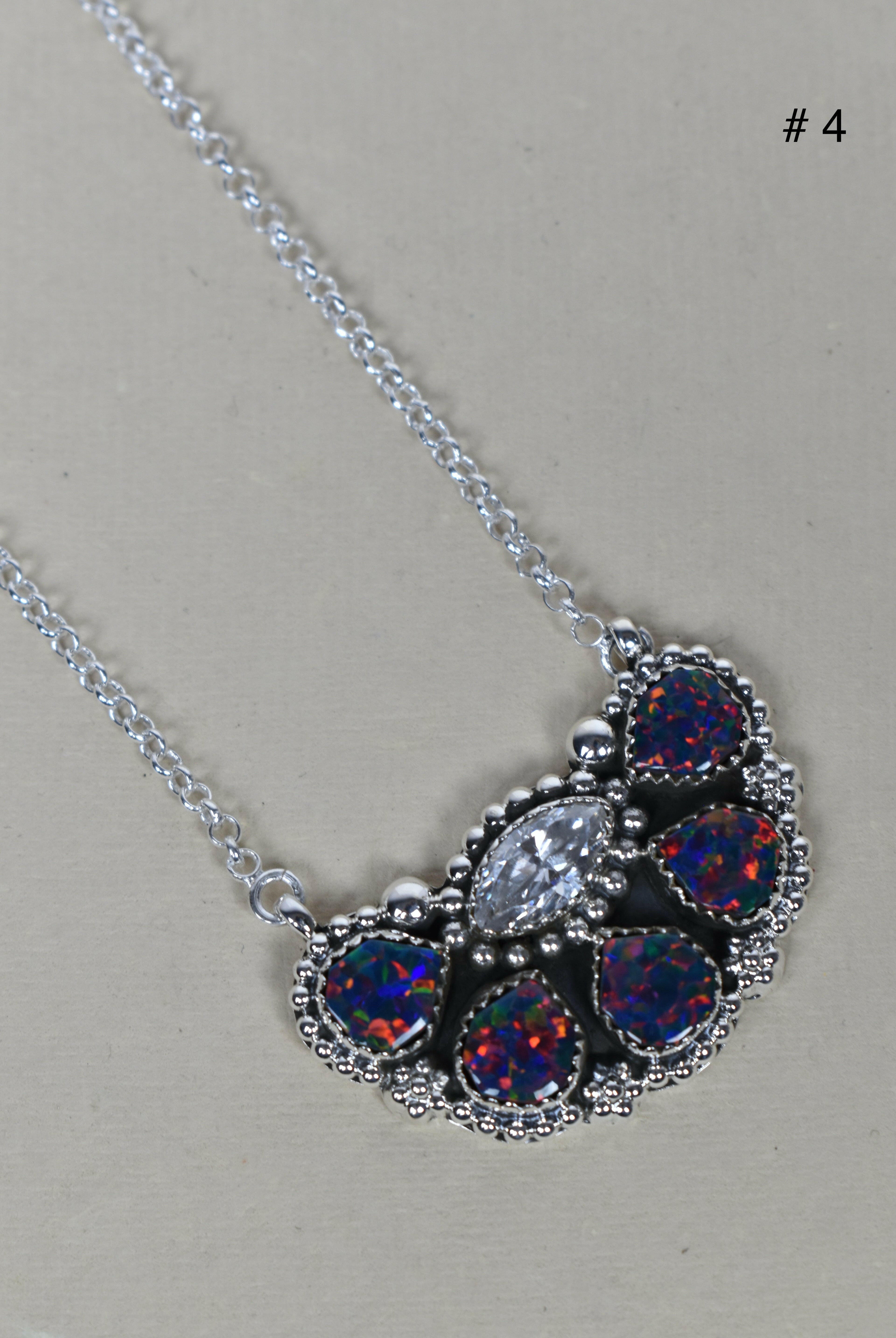 Paw Pad CZ & Stone Necklace-Pendant Necklaces-Krush Kandy, Women's Online Fashion Boutique Located in Phoenix, Arizona (Scottsdale Area)