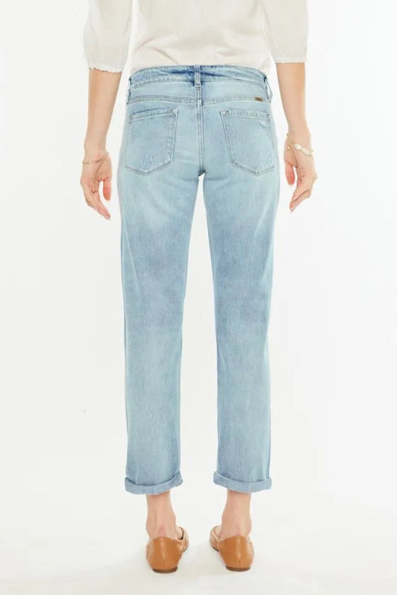 Kancan Mid Rise Distressed Boyfriend Fit Jeans-Denim-Krush Kandy, Women's Online Fashion Boutique Located in Phoenix, Arizona (Scottsdale Area)
