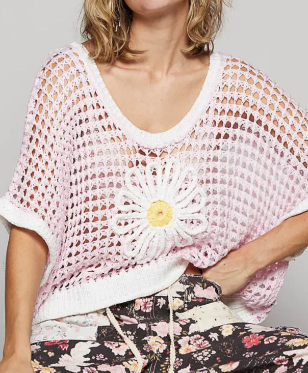 Round Neck Sleeveless Floral Thin Sweater Top-Tops-Krush Kandy, Women's Online Fashion Boutique Located in Phoenix, Arizona (Scottsdale Area)