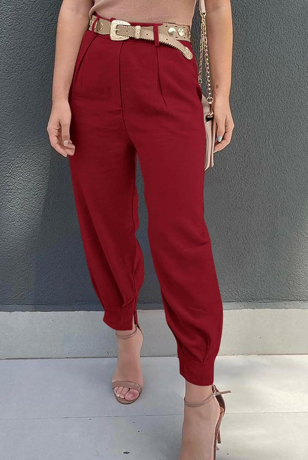 High Waist Cropped Pants-Krush Kandy, Women's Online Fashion Boutique Located in Phoenix, Arizona (Scottsdale Area)