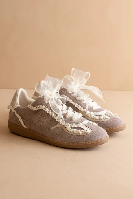 The April - Lace-trimmed Retro Sneaker-Shoes-Krush Kandy, Women's Online Fashion Boutique Located in Phoenix, Arizona (Scottsdale Area)