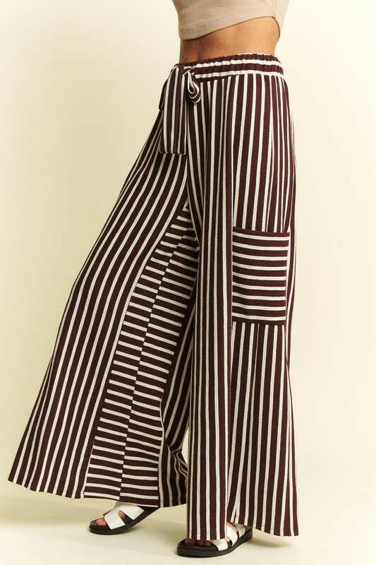 Stripe Wide Leg Pants-PANTS-Krush Kandy, Women's Online Fashion Boutique Located in Phoenix, Arizona (Scottsdale Area)