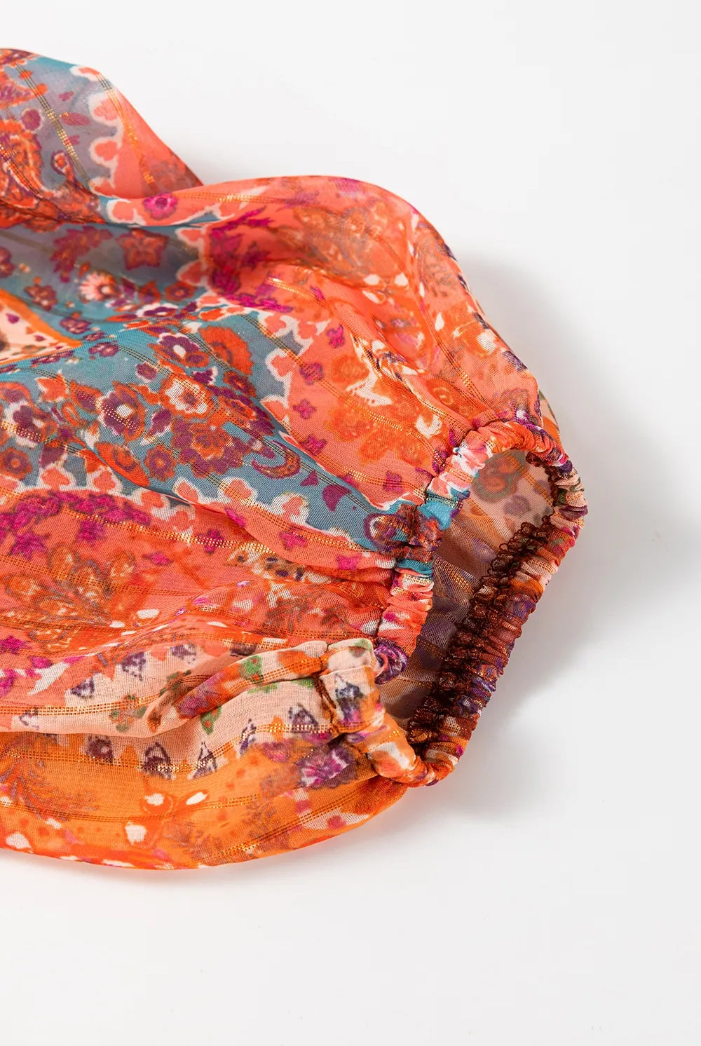 Tied Printed Balloon Sleeve Mini Dress-dresses-Krush Kandy, Women's Online Fashion Boutique Located in Phoenix, Arizona (Scottsdale Area)