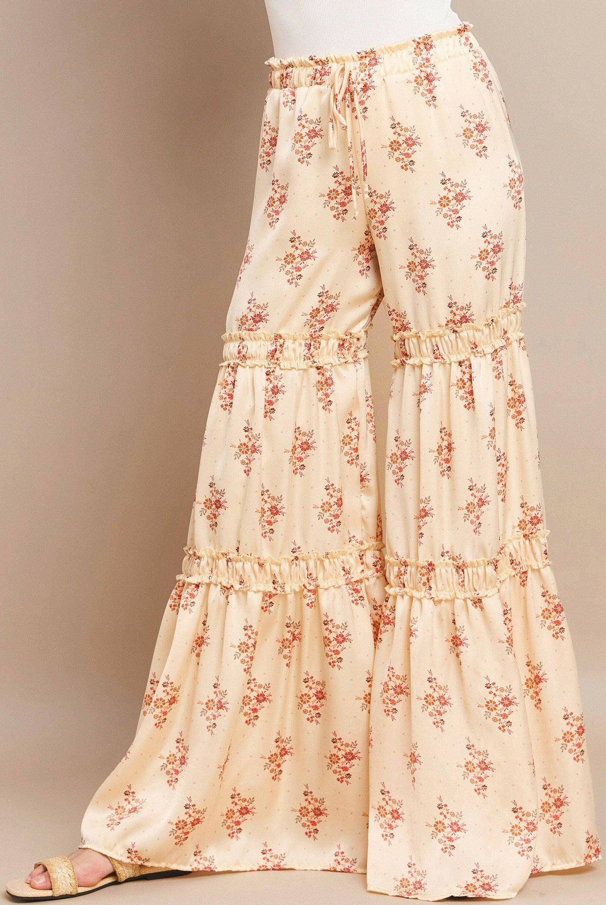 Peach Blossom Palazzo Pants-Pants-Krush Kandy, Women's Online Fashion Boutique Located in Phoenix, Arizona (Scottsdale Area)