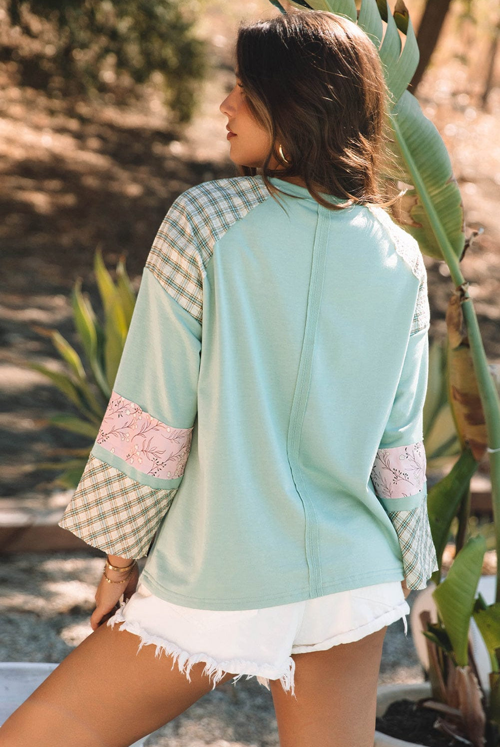 Patchwork Heart Top-Long Sleeve Tops-Krush Kandy, Women's Online Fashion Boutique Located in Phoenix, Arizona (Scottsdale Area)