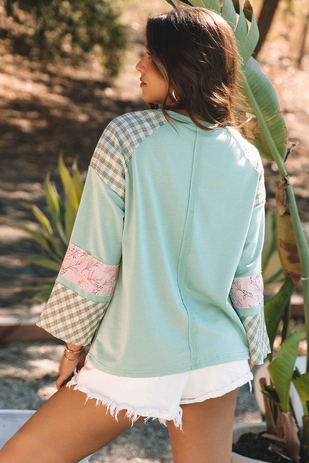 Patchwork Heart Top-Long Sleeve Tops-Krush Kandy, Women's Online Fashion Boutique Located in Phoenix, Arizona (Scottsdale Area)