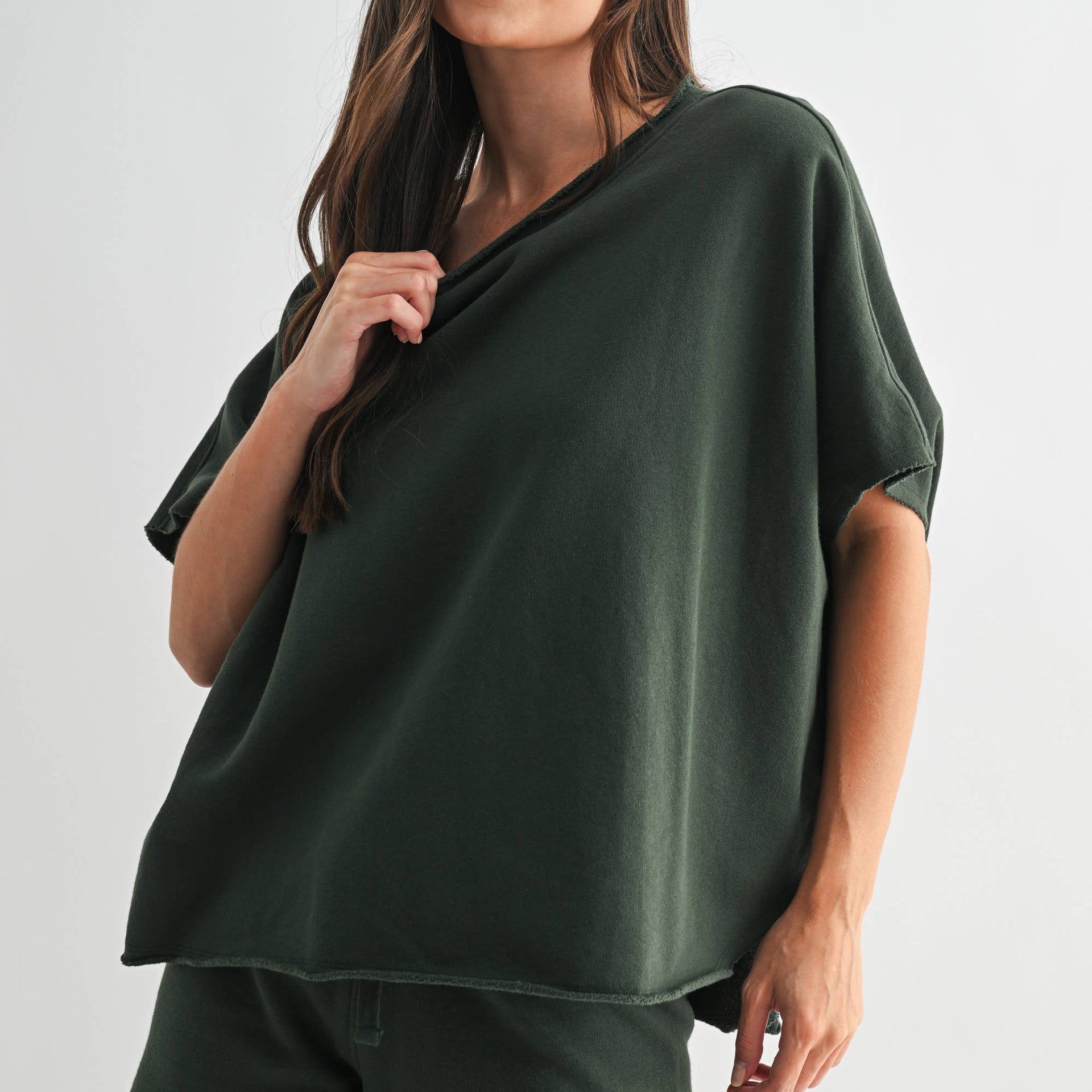 Loose Dolman Sleeve Top-Short Sleeve Tops-Krush Kandy, Women's Online Fashion Boutique Located in Phoenix, Arizona (Scottsdale Area)