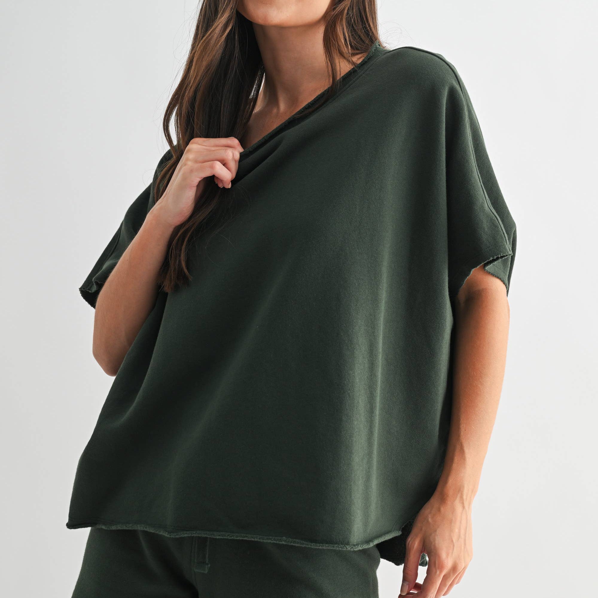 Loose Dolman Sleeve Top-Short Sleeve Tops-Krush Kandy, Women's Online Fashion Boutique Located in Phoenix, Arizona (Scottsdale Area)