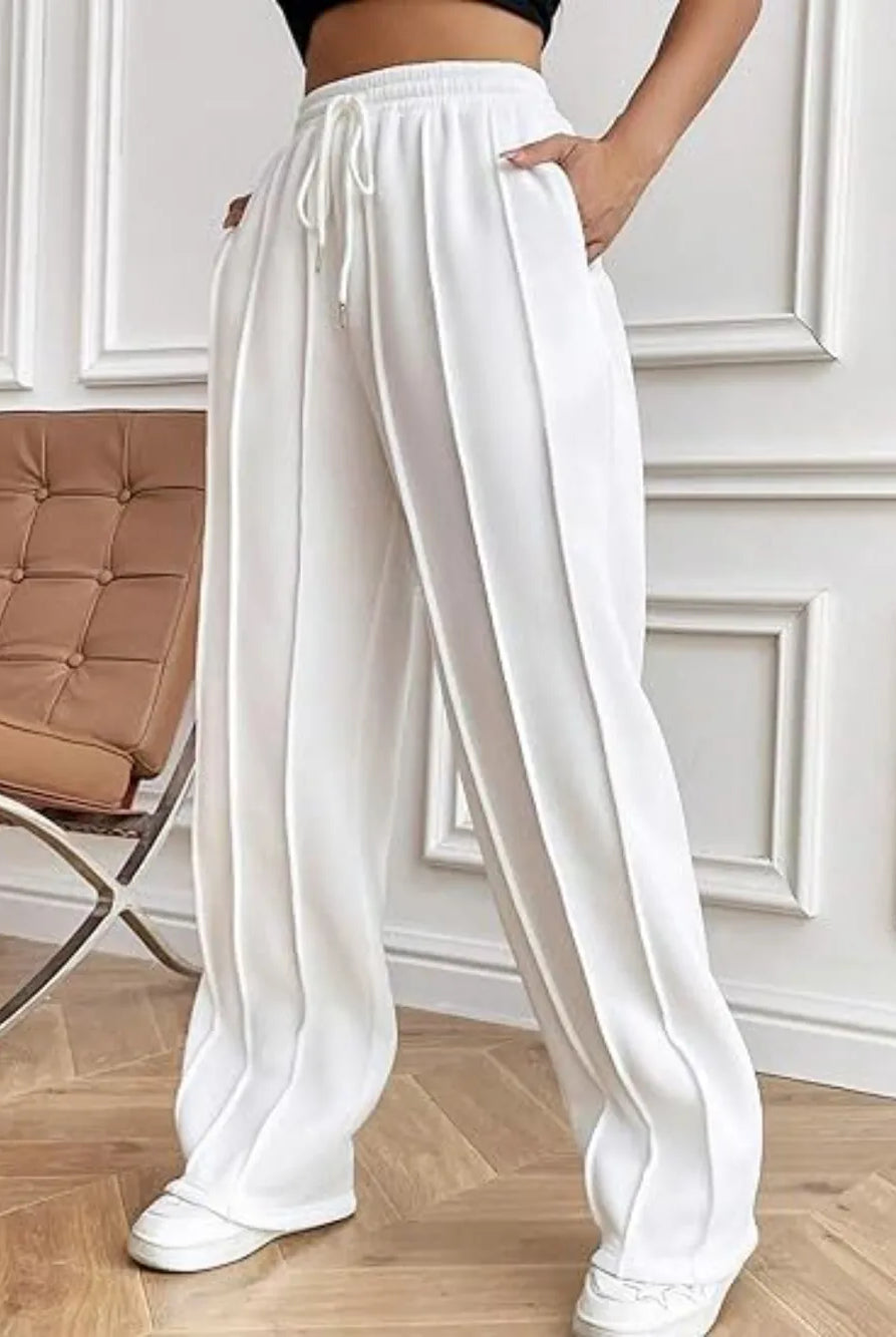 Drawstring Wide Leg Pants with Pockets-PANTS-Krush Kandy, Women's Online Fashion Boutique Located in Phoenix, Arizona (Scottsdale Area)