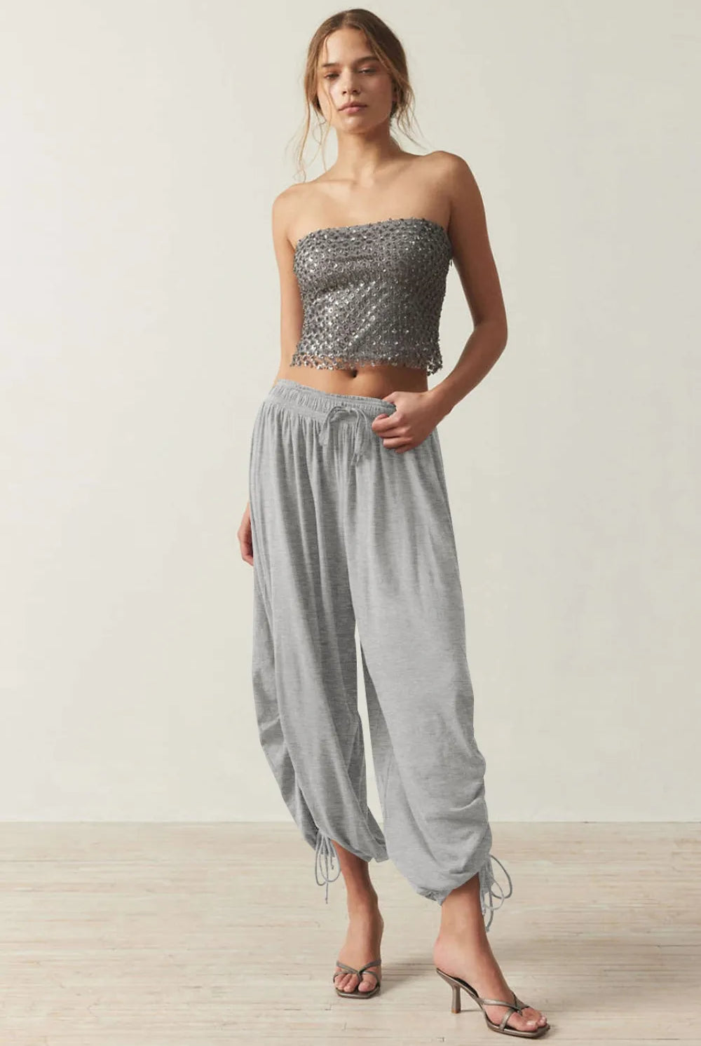 Drawstring Ruched Pants-Krush Kandy, Women's Online Fashion Boutique Located in Phoenix, Arizona (Scottsdale Area)
