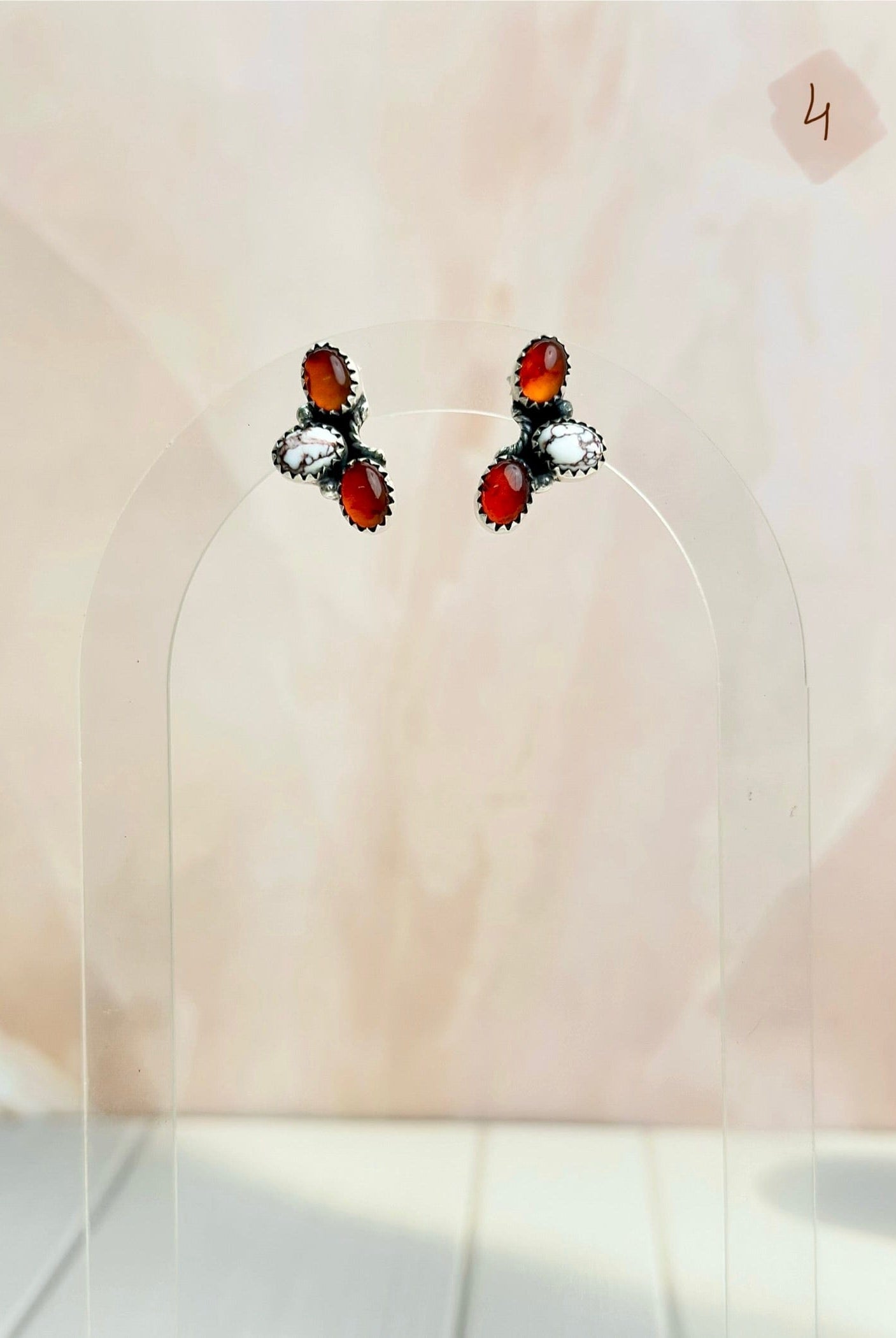 Amber, Turquoise & Crystal Boho Earrings-Earrings-Krush Kandy, Women's Online Fashion Boutique Located in Phoenix, Arizona (Scottsdale Area)