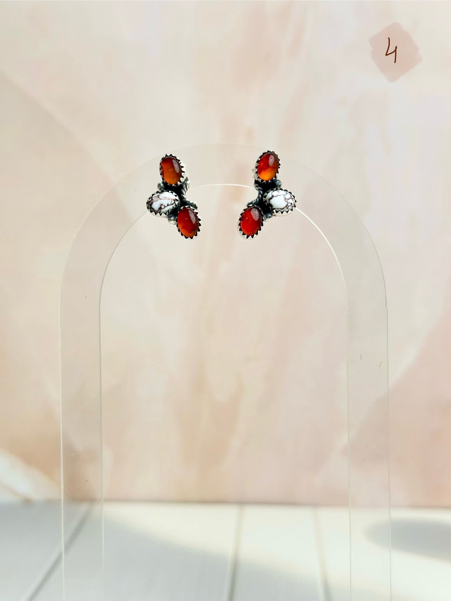 Amber, Turquoise & Crystal Boho Earrings-Earrings-Krush Kandy, Women's Online Fashion Boutique Located in Phoenix, Arizona (Scottsdale Area)