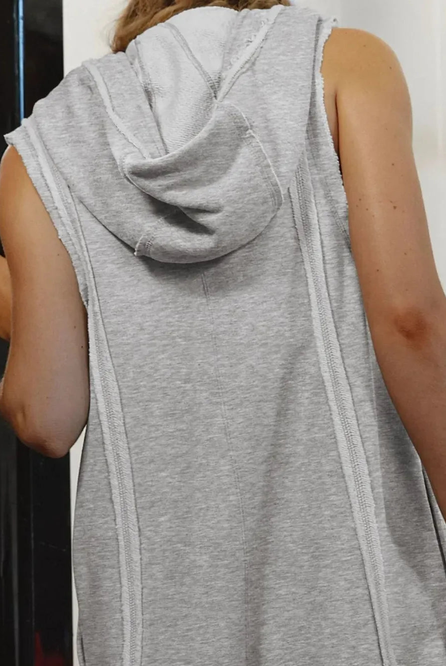 Half Zipped Hooded Sleeveless Romper-Krush Kandy, Women's Online Fashion Boutique Located in Phoenix, Arizona (Scottsdale Area)
