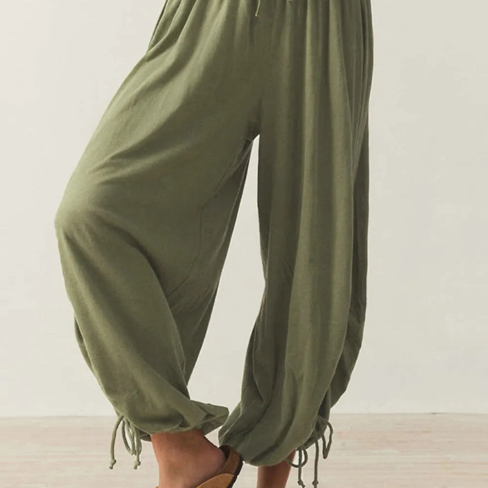 Drawstring Ruched Pants-Krush Kandy, Women's Online Fashion Boutique Located in Phoenix, Arizona (Scottsdale Area)