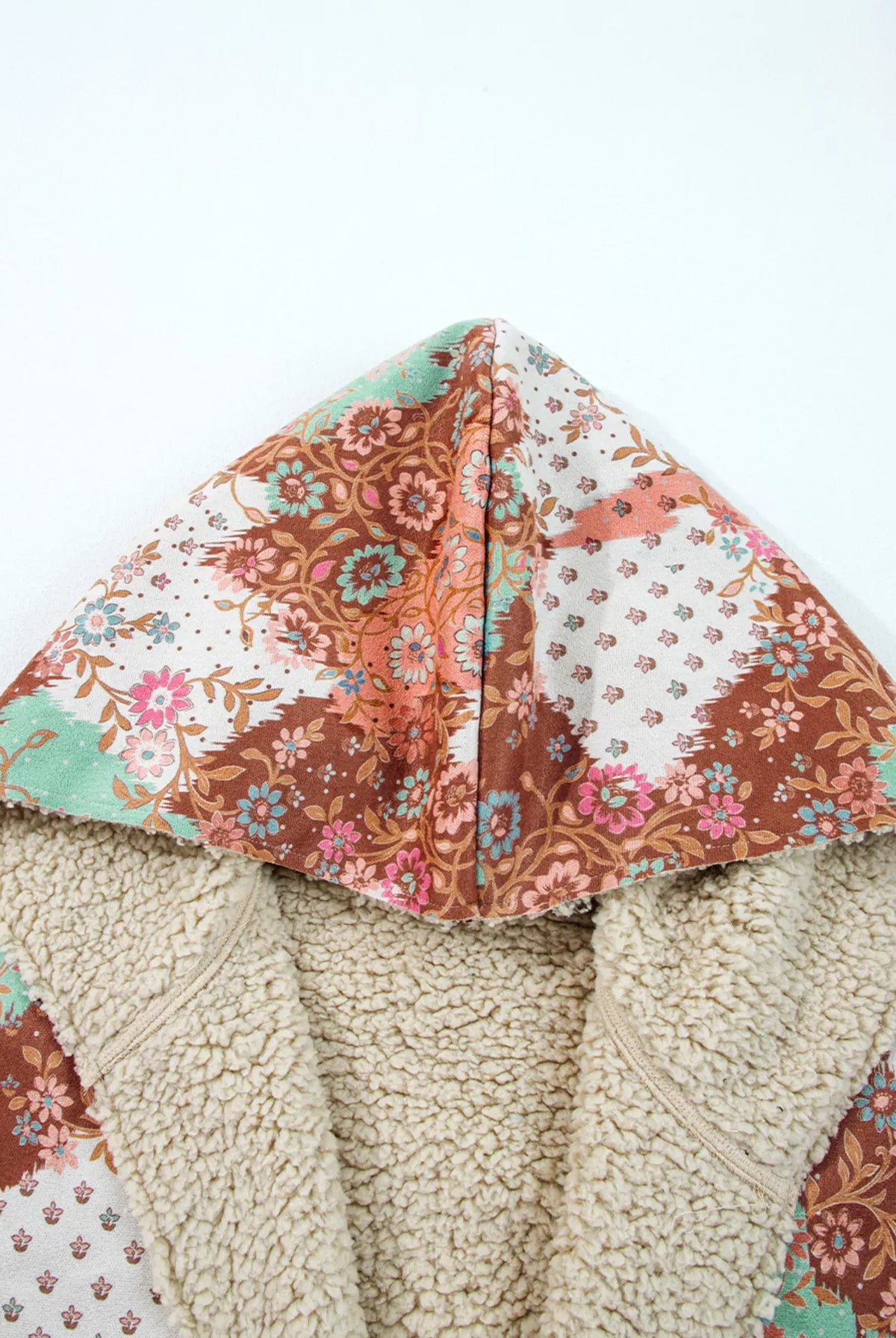Floral Printed Sherpa Lined Hooded Jacket-Jacket-Krush Kandy, Women's Online Fashion Boutique Located in Phoenix, Arizona (Scottsdale Area)