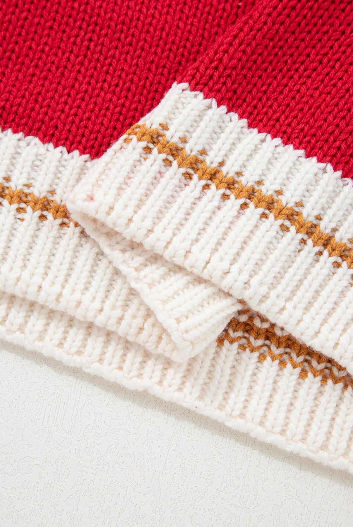 MERRY Contrast Edge Drop Shoulder Christmas Sweater-Krush Kandy, Women's Online Fashion Boutique Located in Phoenix, Arizona (Scottsdale Area)