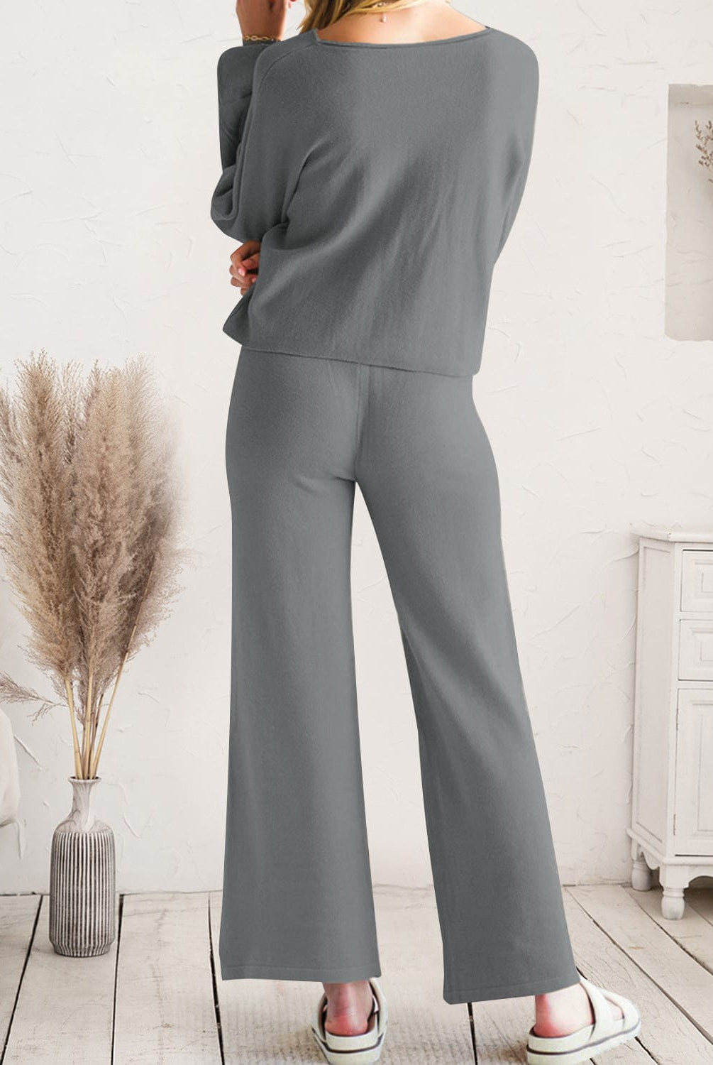 Long Sleeve Lounge Top and Drawstring Pants Set-Krush Kandy, Women's Online Fashion Boutique Located in Phoenix, Arizona (Scottsdale Area)