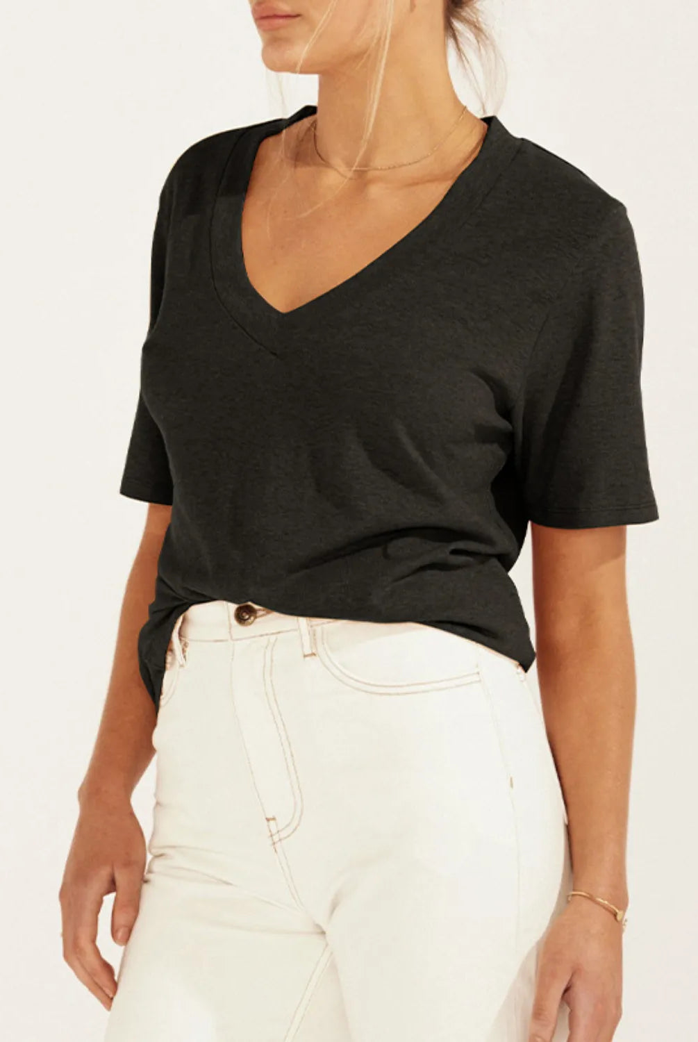 Essential V-Neck Basic Tee-Krush Kandy, Women's Online Fashion Boutique Located in Phoenix, Arizona (Scottsdale Area)