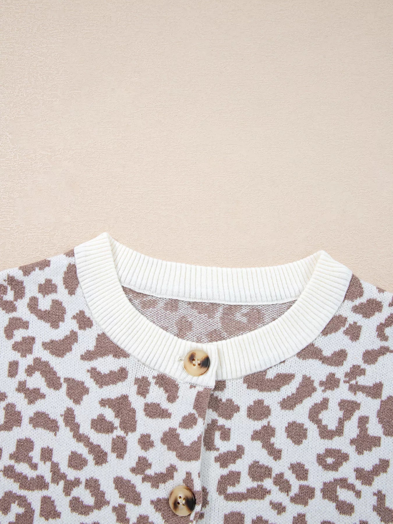 Leopard Drop Shoulder Chunky Knitted Cardigan-Sweater-Krush Kandy, Women's Online Fashion Boutique Located in Phoenix, Arizona (Scottsdale Area)