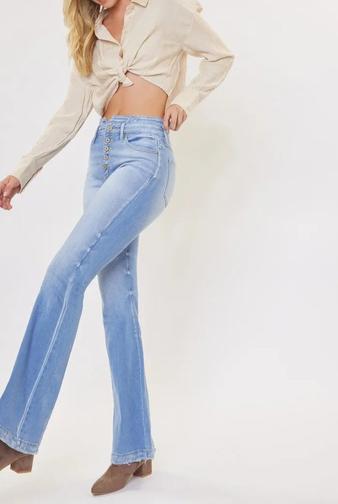 Kancan Curvy High Rise Flare Jeans-Denim-Krush Kandy, Women's Online Fashion Boutique Located in Phoenix, Arizona (Scottsdale Area)