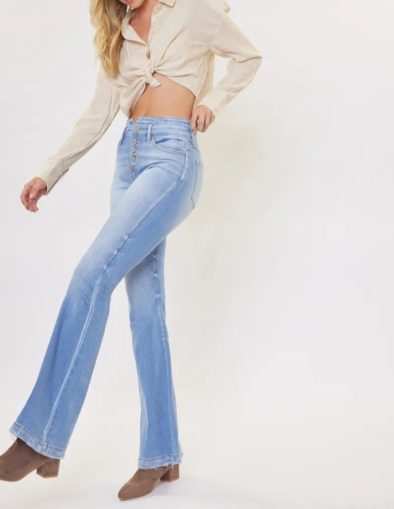 Kancan Curvy High Rise Flare Jeans-Denim-Krush Kandy, Women's Online Fashion Boutique Located in Phoenix, Arizona (Scottsdale Area)