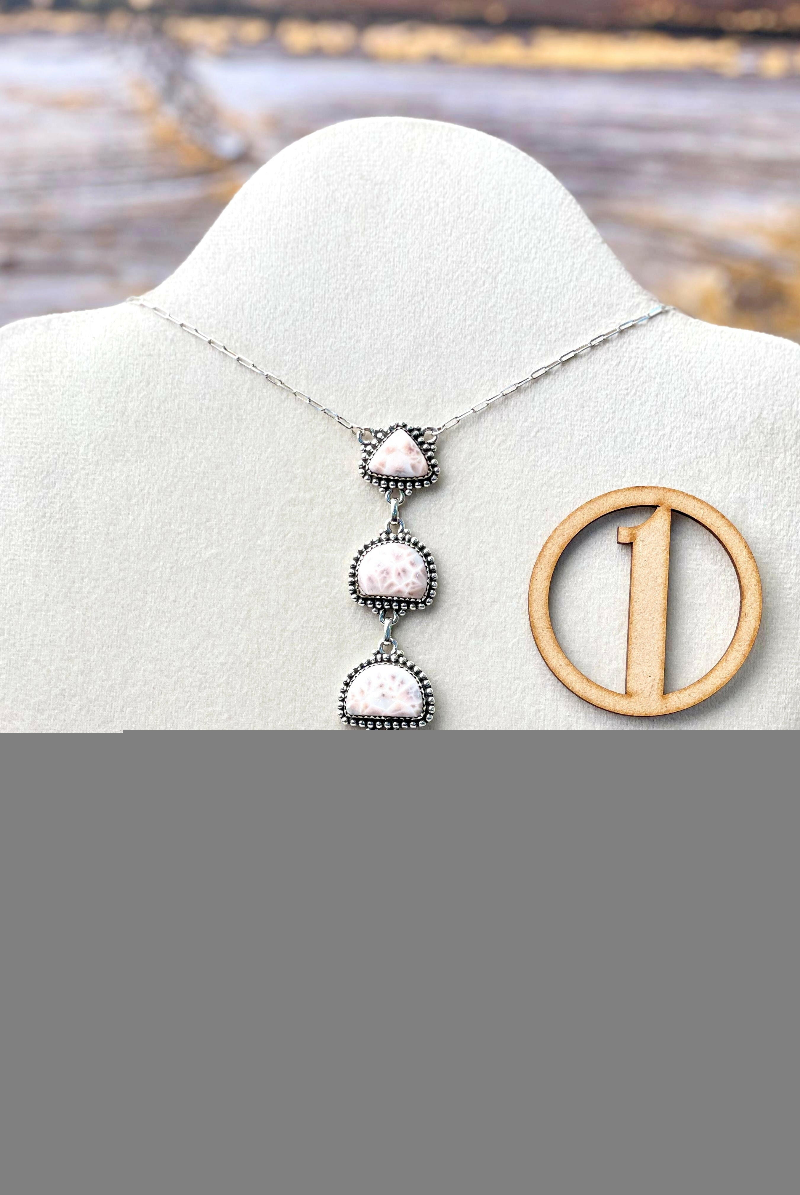 Pink Larimar Drop Necklace-Necklaces-Krush Kandy, Women's Online Fashion Boutique Located in Phoenix, Arizona (Scottsdale Area)
