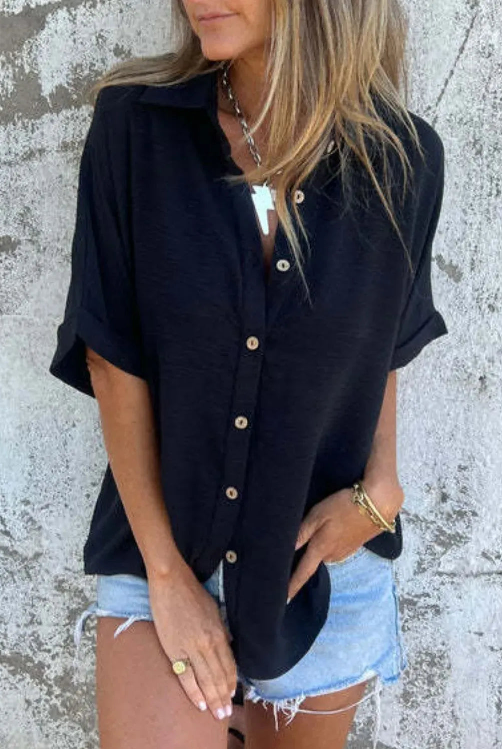 The Everyday Pop Button-Down Shirt-Krush Kandy, Women's Online Fashion Boutique Located in Phoenix, Arizona (Scottsdale Area)