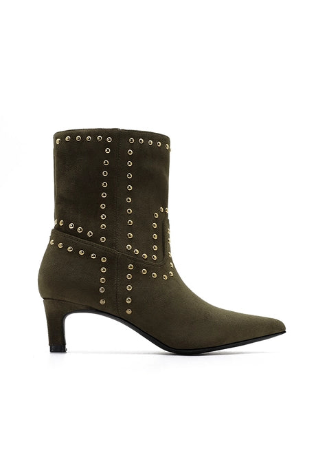 Pointed Toe Studded Western Ankle Boots-Shoes-Krush Kandy, Women's Online Fashion Boutique Located in Phoenix, Arizona (Scottsdale Area)