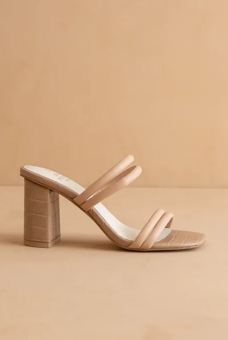 The Angela - Strappy Alligator Heels-Sandals-Krush Kandy, Women's Online Fashion Boutique Located in Phoenix, Arizona (Scottsdale Area)