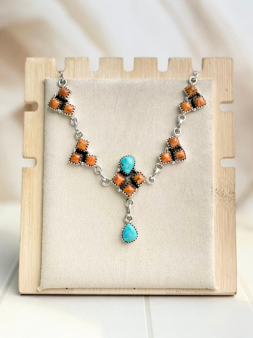 Stacked Square Statement Necklace-Necklaces-Krush Kandy, Women's Online Fashion Boutique Located in Phoenix, Arizona (Scottsdale Area)