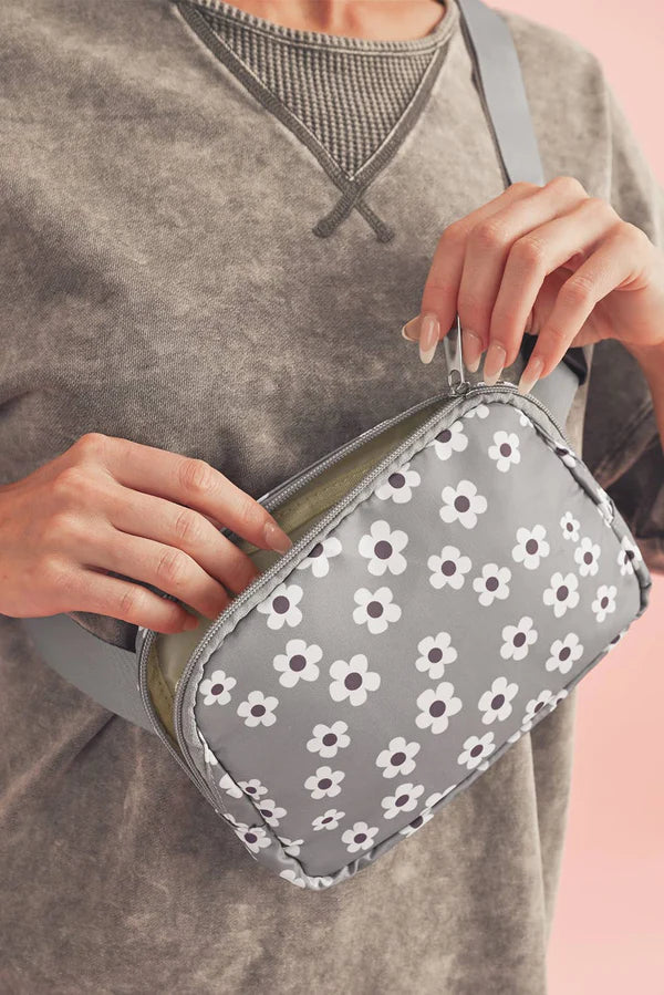 Daisy Print Buckle Crossbody-Purses & Bags-Krush Kandy, Women's Online Fashion Boutique Located in Phoenix, Arizona (Scottsdale Area)