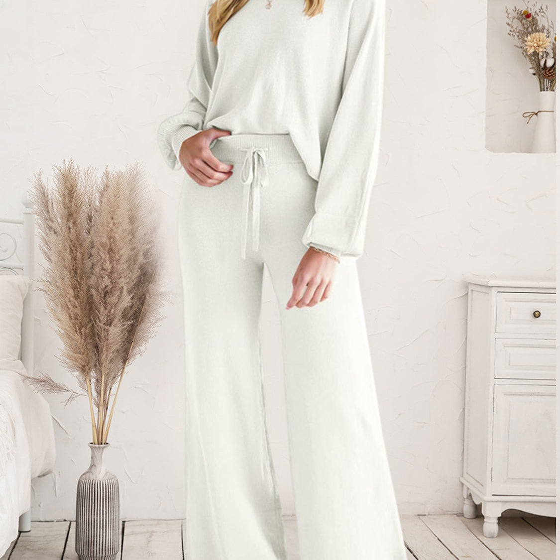 Long Sleeve Lounge Top and Drawstring Pants Set-Krush Kandy, Women's Online Fashion Boutique Located in Phoenix, Arizona (Scottsdale Area)