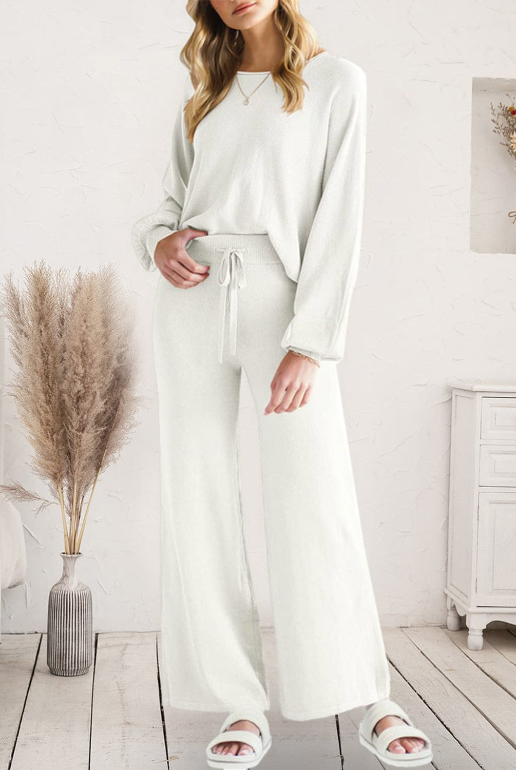 Long Sleeve Lounge Top and Drawstring Pants Set-Krush Kandy, Women's Online Fashion Boutique Located in Phoenix, Arizona (Scottsdale Area)